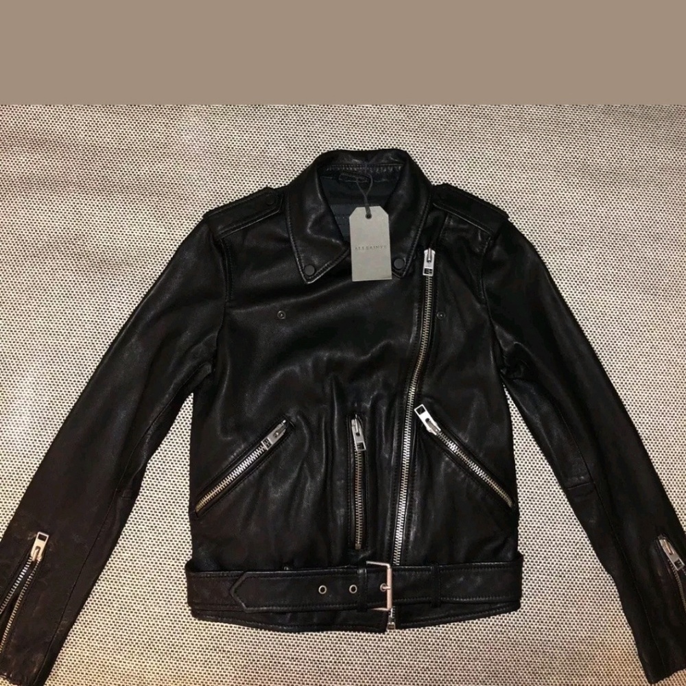 ALL SAINTS Balfern Leather Biker Jacket(New w/tag)